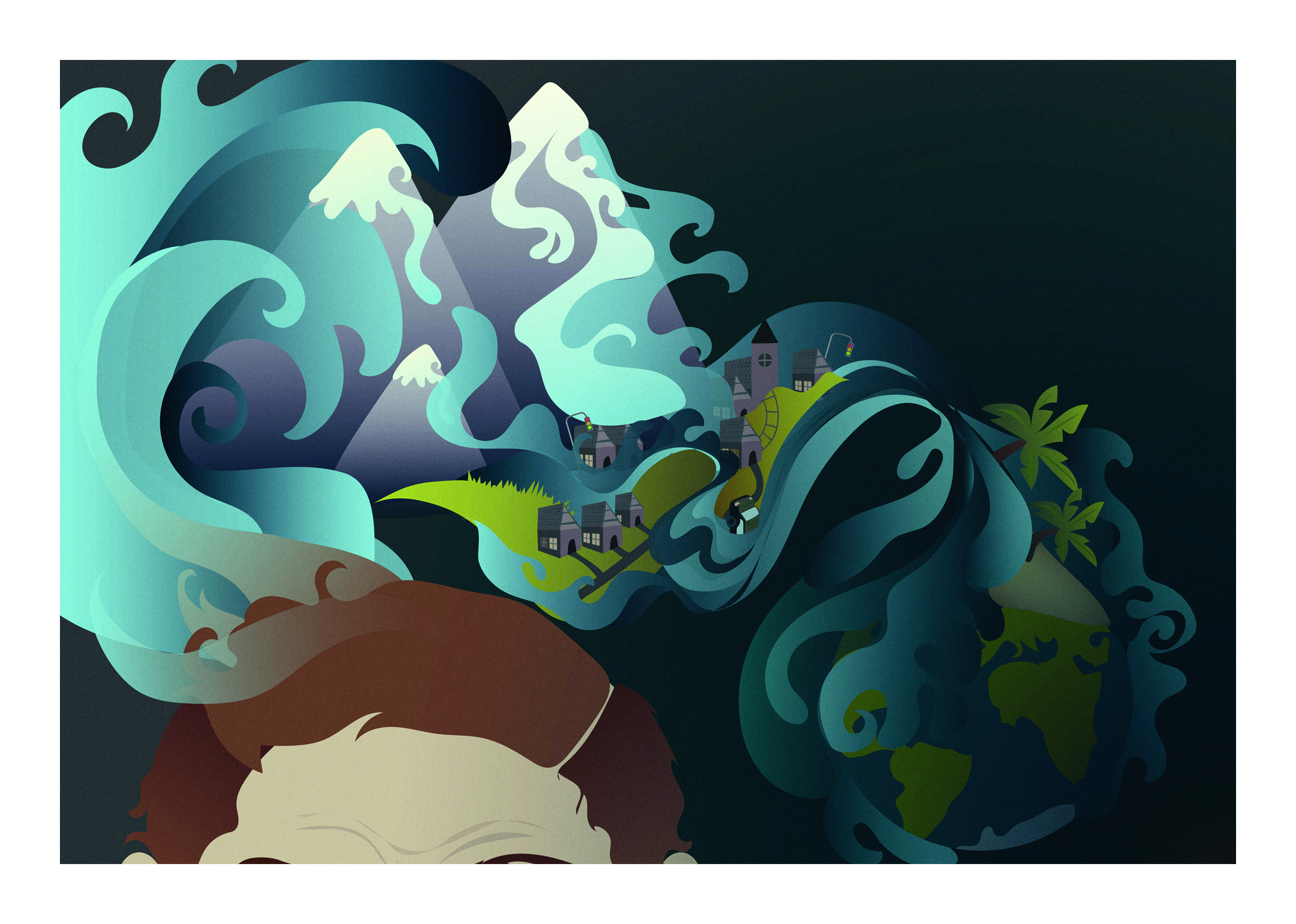 Kunstdruck „Wasserstand“