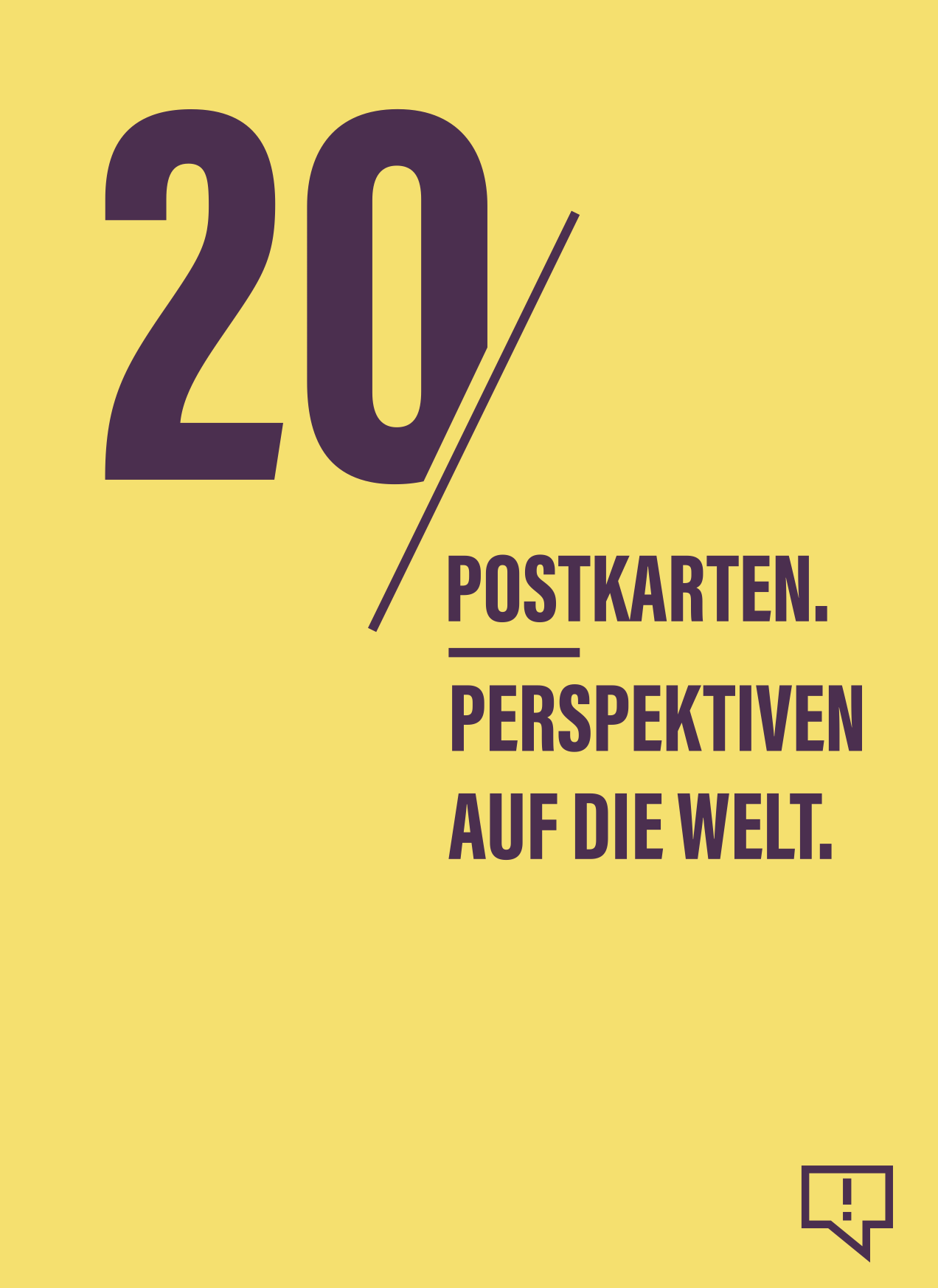 20 Postkarten. 20 Perspektiven auf die Welt. (Vorverkauf)
