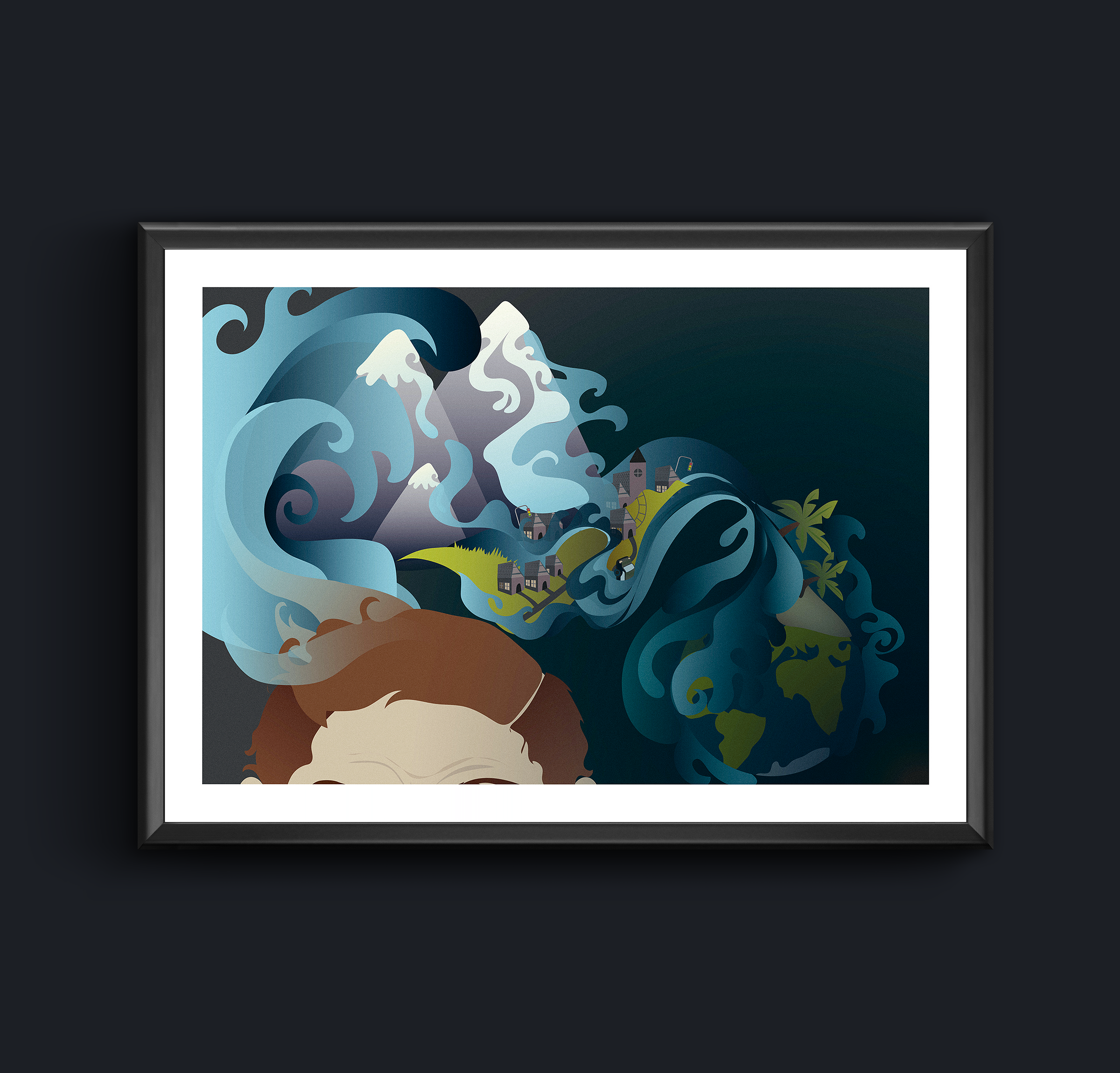 Kunstdruck „Wasserstand“