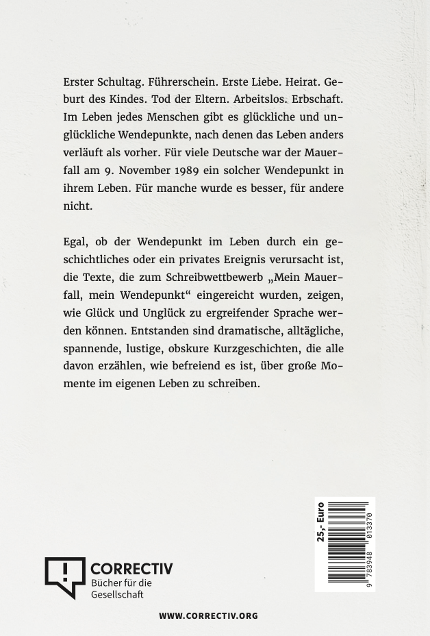 Mein Mauerfall, mein Wendepunkt - 33 Shortstories über Rückschläge und neue Anfänge (Vorbestellung)